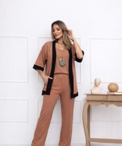 Conjunto Cardigan e Blusa