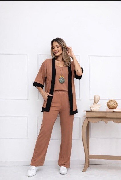 Conjunto Cardigan e Blusa