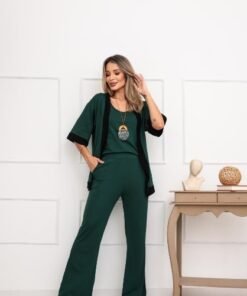 Conjunto Cardigan e Blusa
