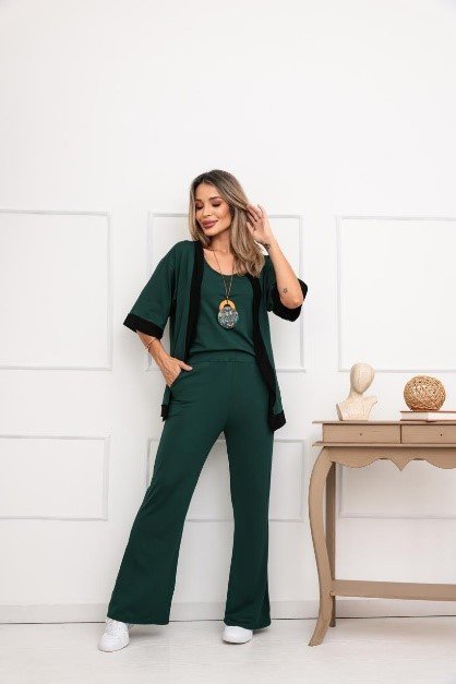 Conjunto Cardigan e Blusa