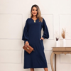Vestido Midi Manga Longa Soltinho Festa